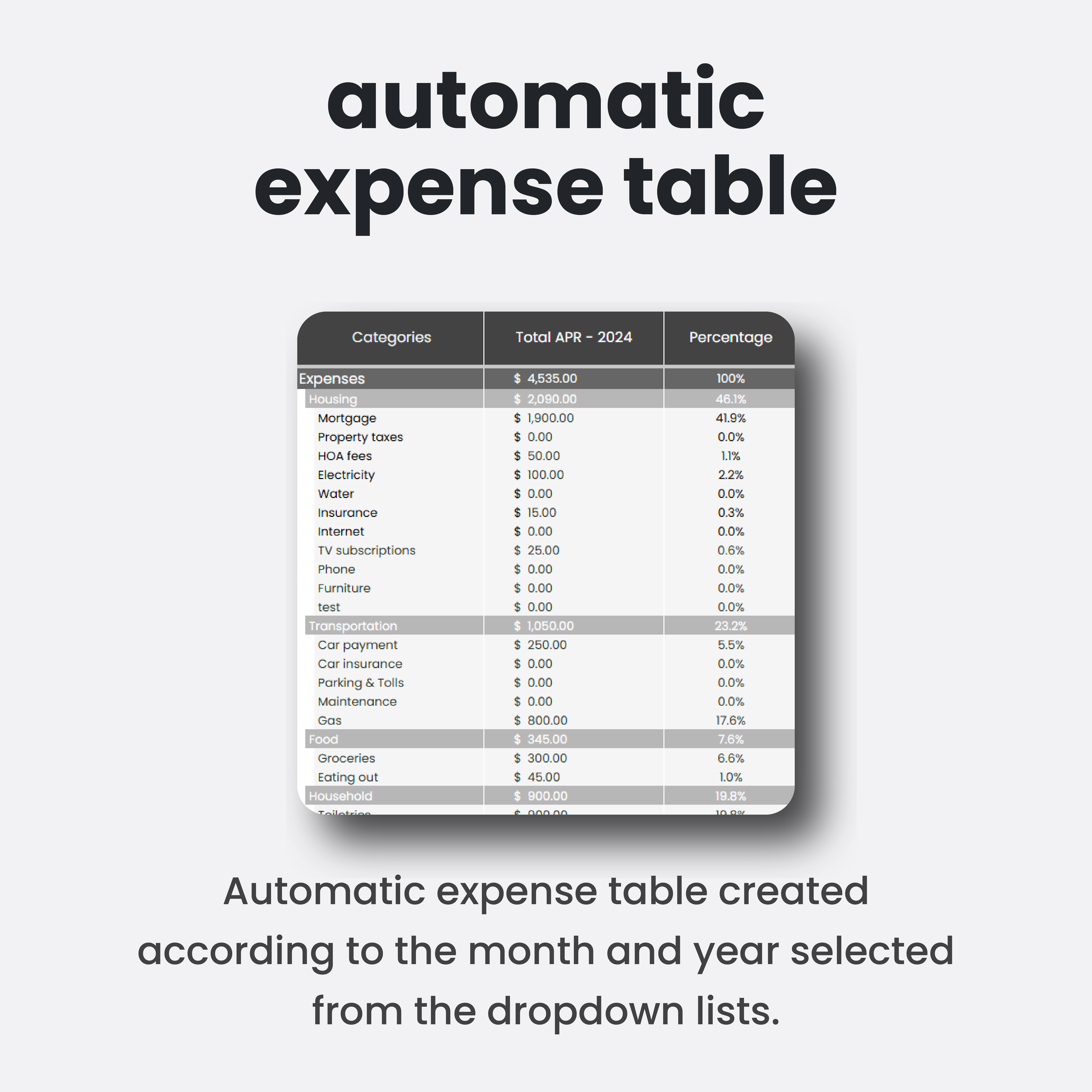 Expenses Tracker Pack